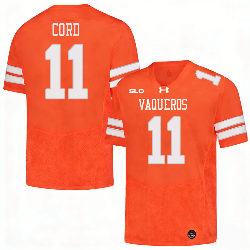 UT Rio Grande Valley Vaqueros #11 Tavian Cord College Football Jerseys,Uniforms-Orange